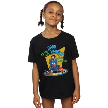 Abbigliamento Bambina T-shirts a maniche lunghe Dc Comics Super Friends Dark Knight Before Christmas Nero