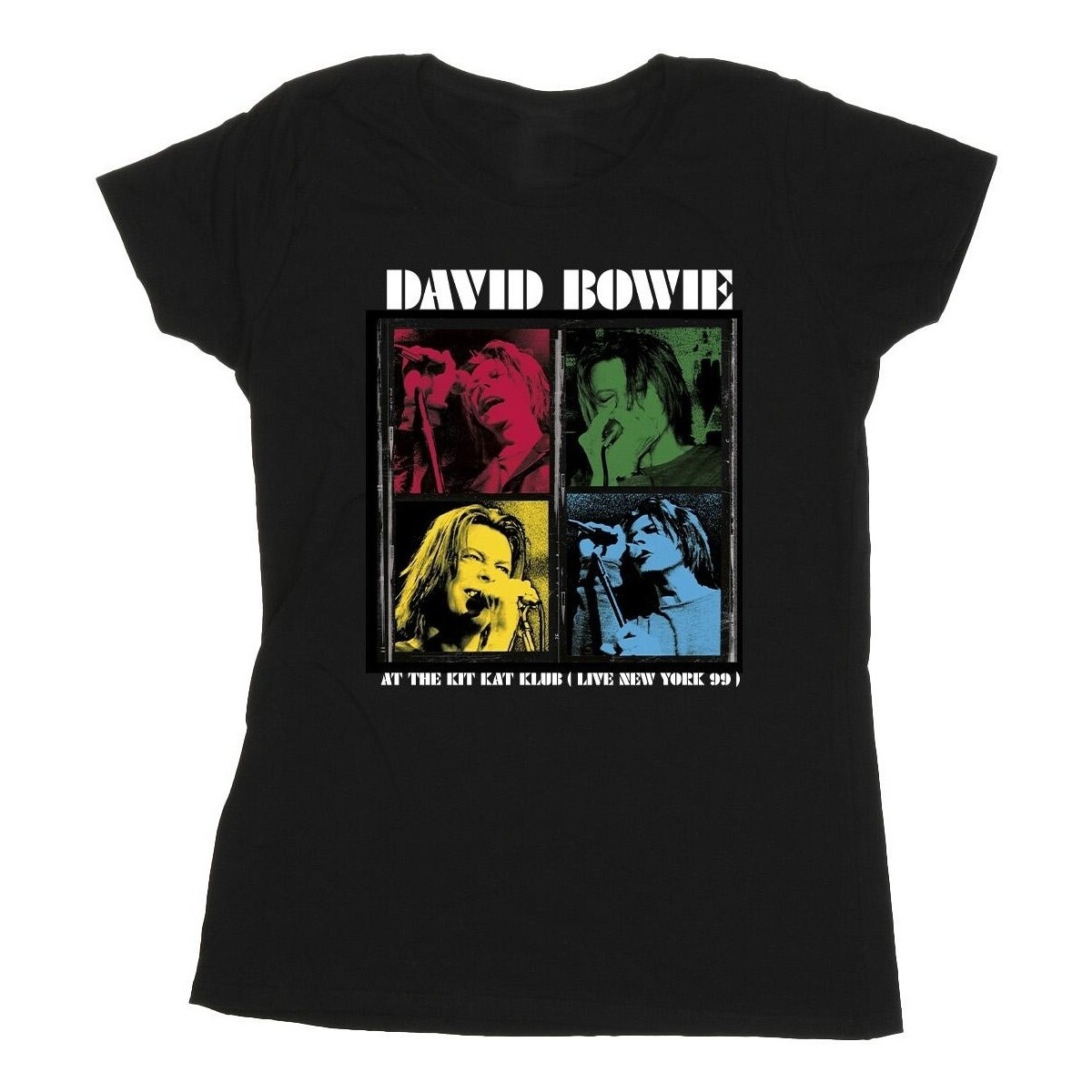 Abbigliamento Donna T-shirts a maniche lunghe David Bowie At The Kit Kat Club Pop Art Nero