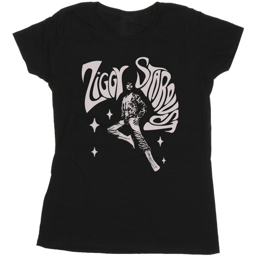 Abbigliamento Donna T-shirts a maniche lunghe David Bowie Ziggy Pose Nero