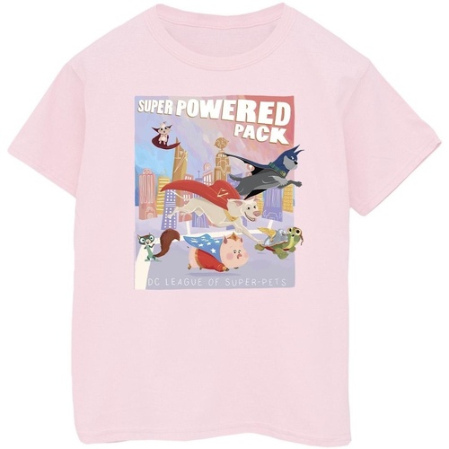 Abbigliamento Bambina T-shirts a maniche lunghe Dc Comics DC Super Pets Super Powered Pack Rosso