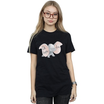 Abbigliamento Donna T-shirts a maniche lunghe Disney Dumbo Happy Day Nero