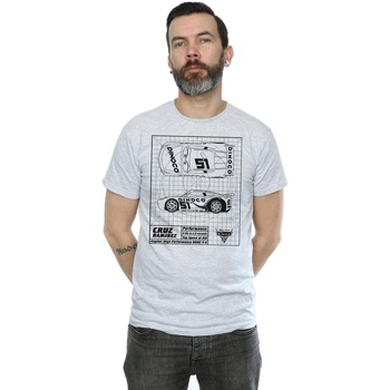 Abbigliamento Uomo T-shirts a maniche lunghe Disney Cars Cruz Ramirez Blueprint Grigio
