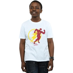 Abbigliamento Bambino T-shirt maniche corte Dc Comics The Flash Running Emblem Bianco