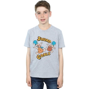 Abbigliamento Bambino T-shirt maniche corte The Flintstones Squad Goals Grigio