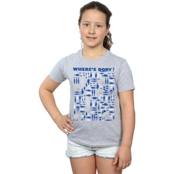 Abbigliamento Bambina T-shirts a maniche lunghe Disney Finding Dory Where's Dory? Grigio