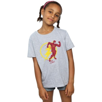 Abbigliamento Bambina T-shirts a maniche lunghe Dc Comics The Flash Running Emblem Grigio