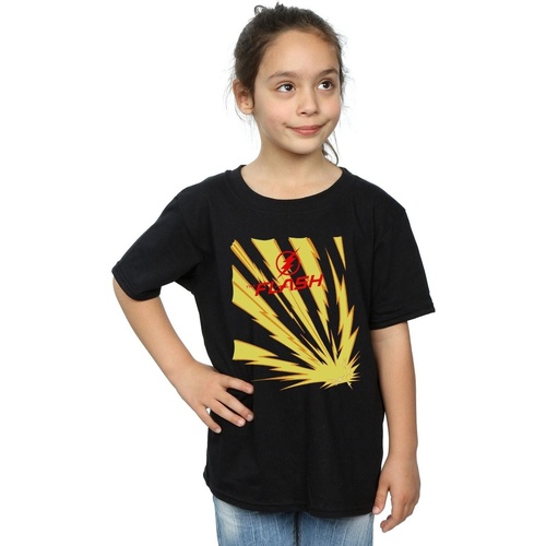 Abbigliamento Bambina T-shirts a maniche lunghe Dc Comics The Flash Lightning Bolts Nero