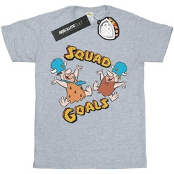 Abbigliamento Bambina T-shirts a maniche lunghe The Flintstones Squad Goals Grigio