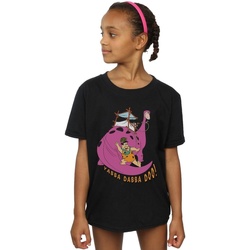 Abbigliamento Bambina T-shirts a maniche lunghe The Flintstones Yabba Dabba Doo Nero