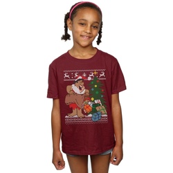 Abbigliamento Bambina T-shirts a maniche lunghe The Flintstones Christmas Fair Isle Multicolore