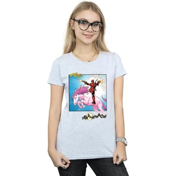 Abbigliamento Donna T-shirts a maniche lunghe Marvel Deadpool Hey You Grigio