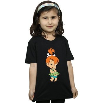 Abbigliamento Bambina T-shirts a maniche lunghe The Flintstones Pebbles Flintstone Nero