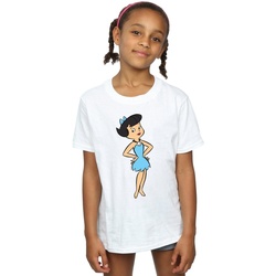 Abbigliamento Bambina T-shirts a maniche lunghe The Flintstones  Bianco