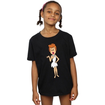 Abbigliamento Bambina T-shirts a maniche lunghe The Flintstones Wilma Flintstone Classic Pose Nero
