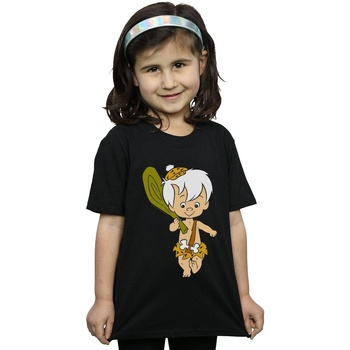 Abbigliamento Bambina T-shirts a maniche lunghe The Flintstones Bamm Bamm Classic Pose Nero