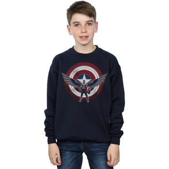 Abbigliamento Bambino Felpe Marvel Falcon And The Winter Soldier Captain America Shield Pose Blu