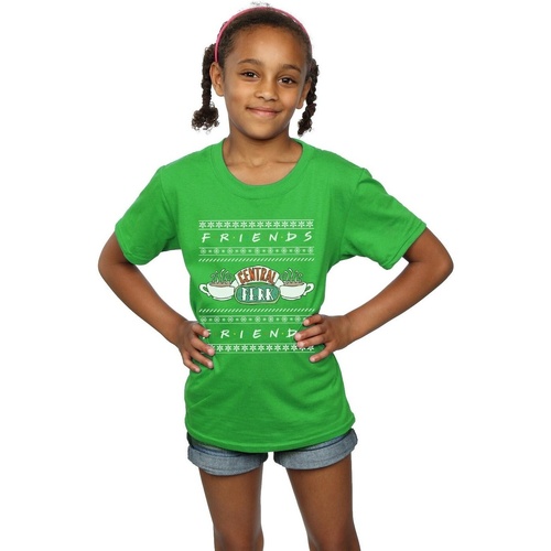 Abbigliamento Bambina T-shirts a maniche lunghe Friends Fair Isle Central Perk Verde