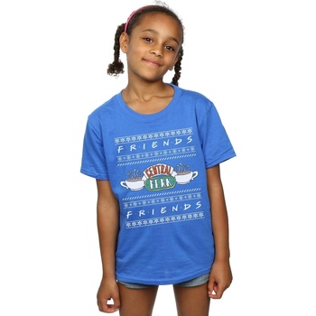 Abbigliamento Bambina T-shirts a maniche lunghe Friends Fair Isle Central Perk Blu