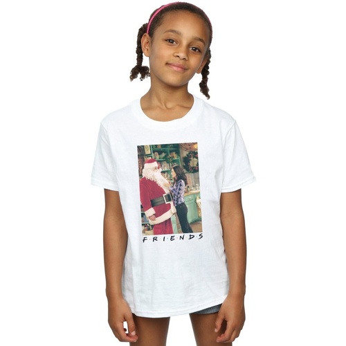 Abbigliamento Bambina T-shirts a maniche lunghe Friends Chandler Claus Bianco