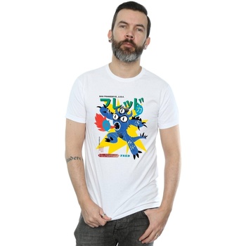 Abbigliamento Uomo T-shirts a maniche lunghe Disney Big Hero 6 Fred Ultimate Kaiju Bianco