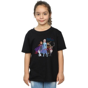 Abbigliamento Bambina T-shirts a maniche lunghe Disney Frozen 2 Lead With Courage Nero
