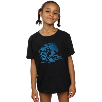 Abbigliamento Bambina T-shirts a maniche lunghe Disney Frozen 2 Nokk Silhouette Nero