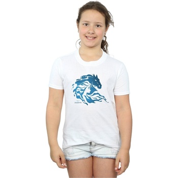 Abbigliamento Bambina T-shirts a maniche lunghe Disney Frozen 2 Nokk Silhouette Bianco