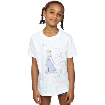 Abbigliamento Bambina T-shirts a maniche lunghe Disney Frozen 2 Elsa Make Today Magic Bianco