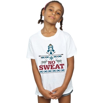 Abbigliamento Bambina T-shirts a maniche lunghe Disney Frozen Oaken No Sweat Bianco