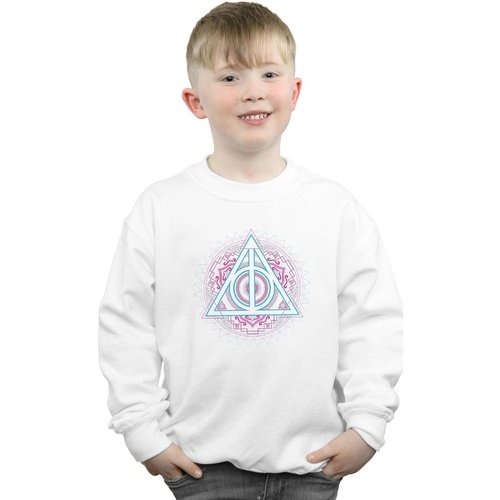 Abbigliamento Bambino Felpe Harry Potter Neon Deathly Hallows Bianco