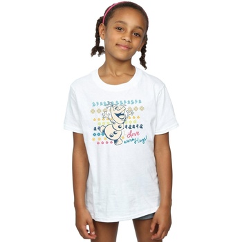 Abbigliamento Bambina T-shirts a maniche lunghe Disney Frozen I Love Warm Hugs Bianco