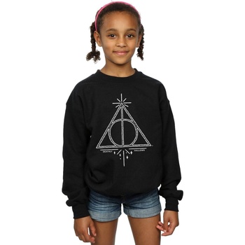Abbigliamento Bambina Felpe Harry Potter Deathly Hallows Symbol Nero