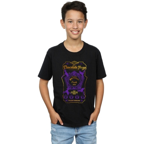 Abbigliamento Bambino T-shirt maniche corte Harry Potter Chocolate Frogs Coloured Label Nero