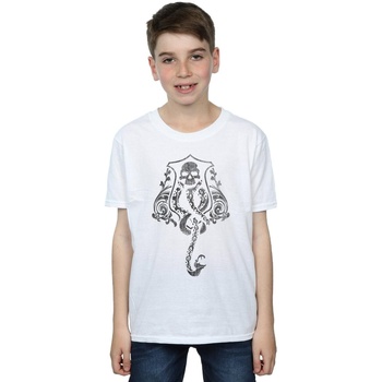 Abbigliamento Bambino T-shirt & Polo Harry Potter Dark Mark Crest Bianco