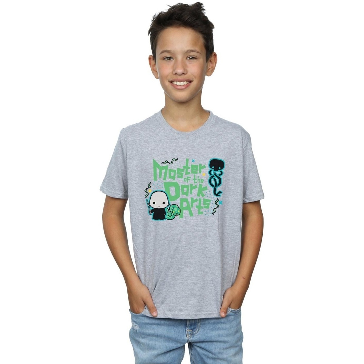 Abbigliamento Bambino T-shirt maniche corte Harry Potter Voldemort Dark Arts Junior Grigio