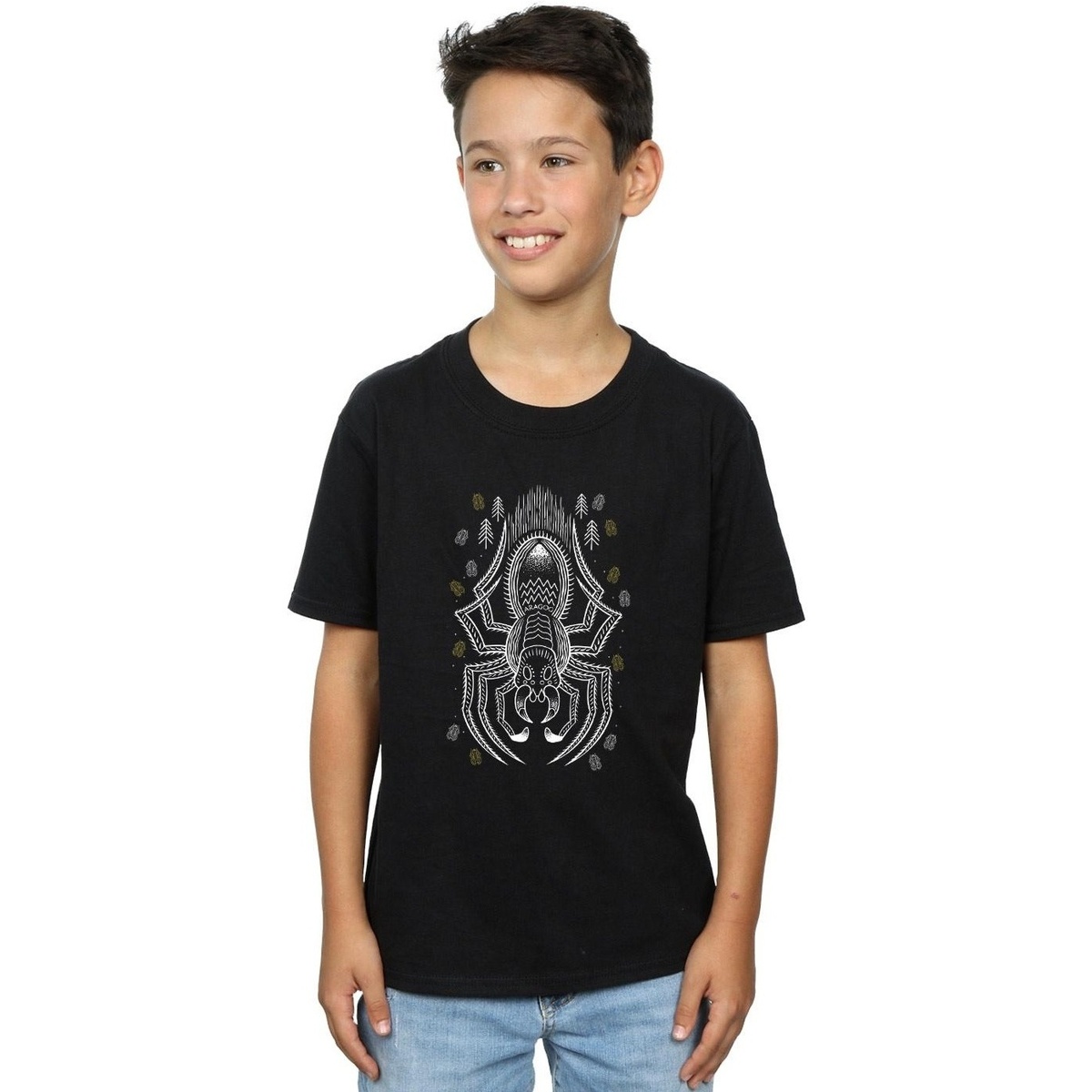 Abbigliamento Bambino T-shirt maniche corte Harry Potter Aragog Line Art Nero