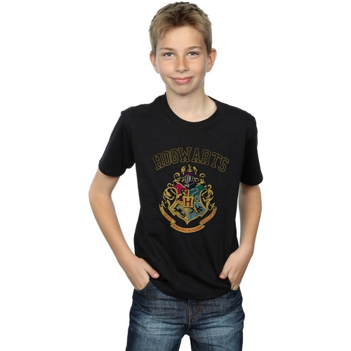 Abbigliamento Bambino T-shirt maniche corte Harry Potter Varsity Style Crest Nero
