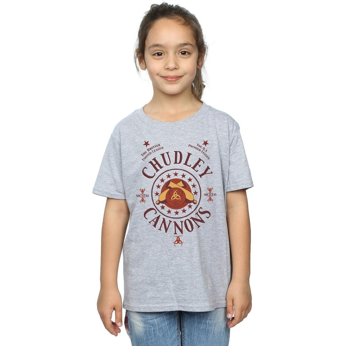 Abbigliamento Bambina T-shirts a maniche lunghe Harry Potter Chudley Cannons Logo Grigio