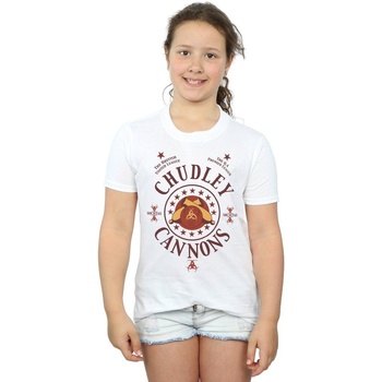 Abbigliamento Bambina T-shirts a maniche lunghe Harry Potter Chudley Cannons Logo Bianco