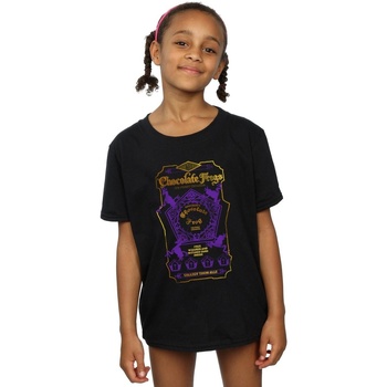 Abbigliamento Bambina T-shirts a maniche lunghe Harry Potter Chocolate Frogs Coloured Label Nero