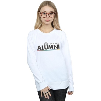 Abbigliamento Donna Felpe Harry Potter Hogwarts Alumni Bianco