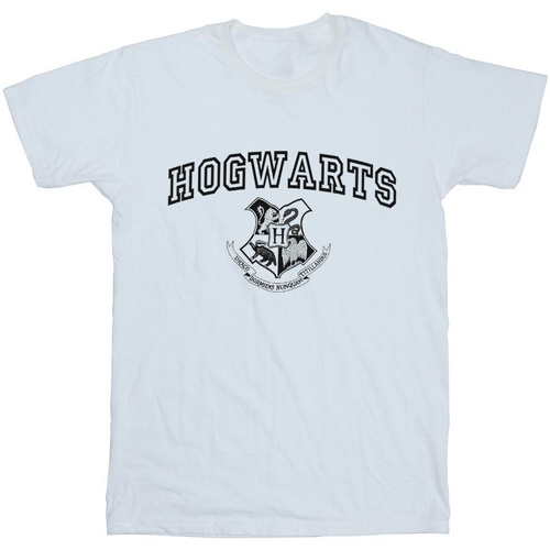 Abbigliamento Bambino T-shirt & Polo Harry Potter Hogwarts Crest Bianco