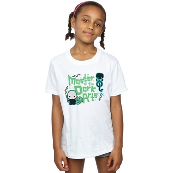 Abbigliamento Bambina T-shirts a maniche lunghe Harry Potter Voldemort Dark Arts Junior Bianco