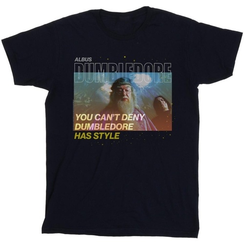 Abbigliamento Bambino T-shirt maniche corte Harry Potter Dumbledore Style Blu