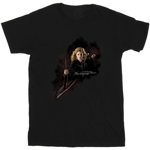 Abbigliamento Bambino T-shirt maniche corte Harry Potter Hermione Fight Like A Girl Nero