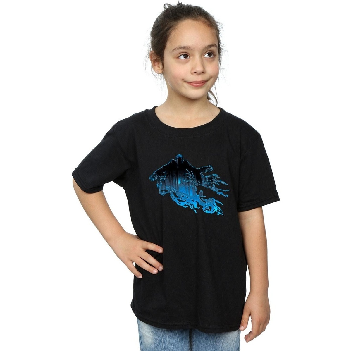 Abbigliamento Bambina T-shirts a maniche lunghe Harry Potter Dementor Silhouette Nero