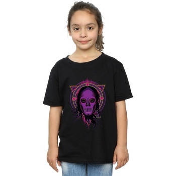 Abbigliamento Bambina T-shirts a maniche lunghe Harry Potter Neon Death Eater Nero