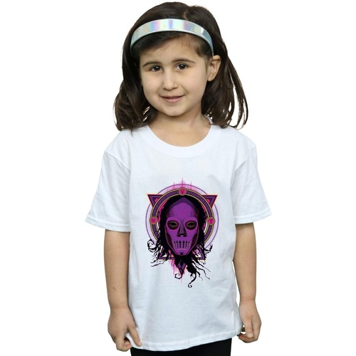 Abbigliamento Bambina T-shirts a maniche lunghe Harry Potter Neon Death Eater Bianco