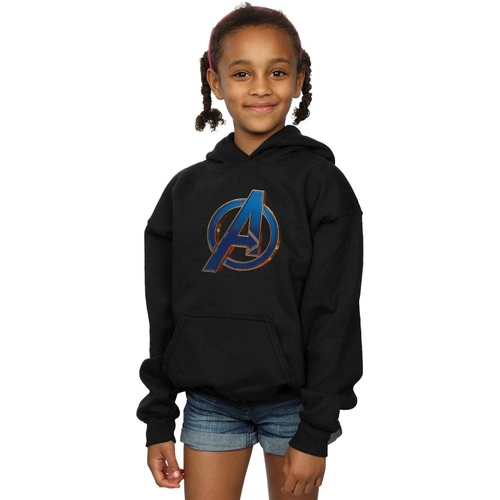 Abbigliamento Bambina Felpe Marvel Avengers Endgame Heroic Logo Nero