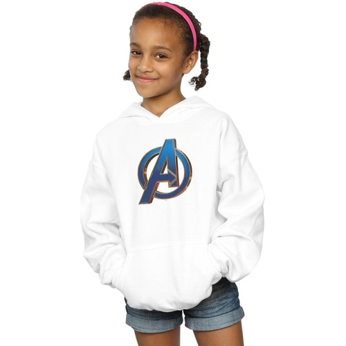 Abbigliamento Bambina Felpe Marvel Avengers Endgame Heroic Logo Bianco